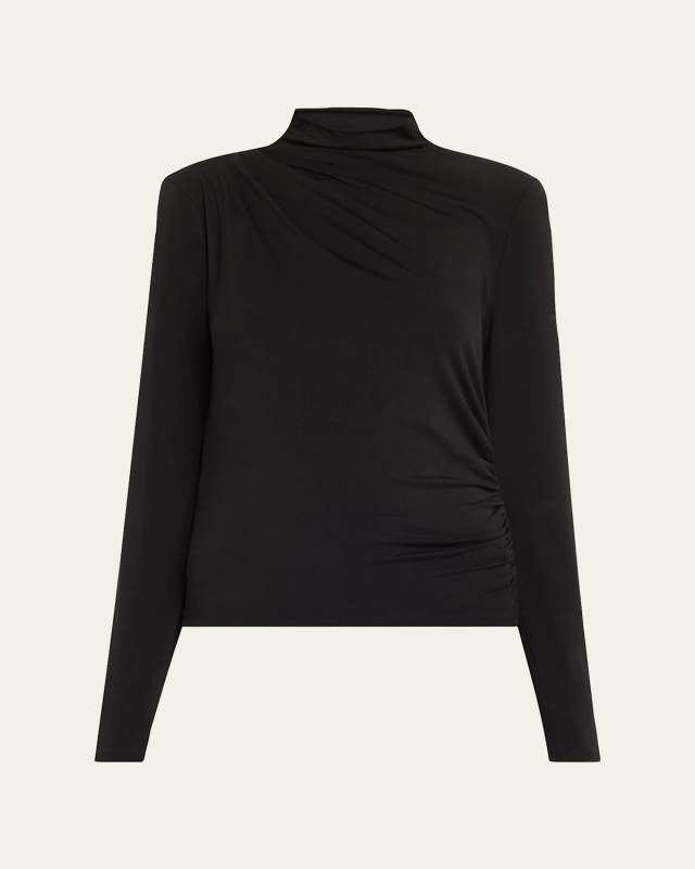 Mylie Gathered Turtleneck Top